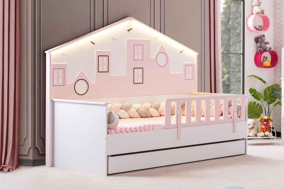 City Yavrulu Montessori Çocuk Odası Takımı - Pembe