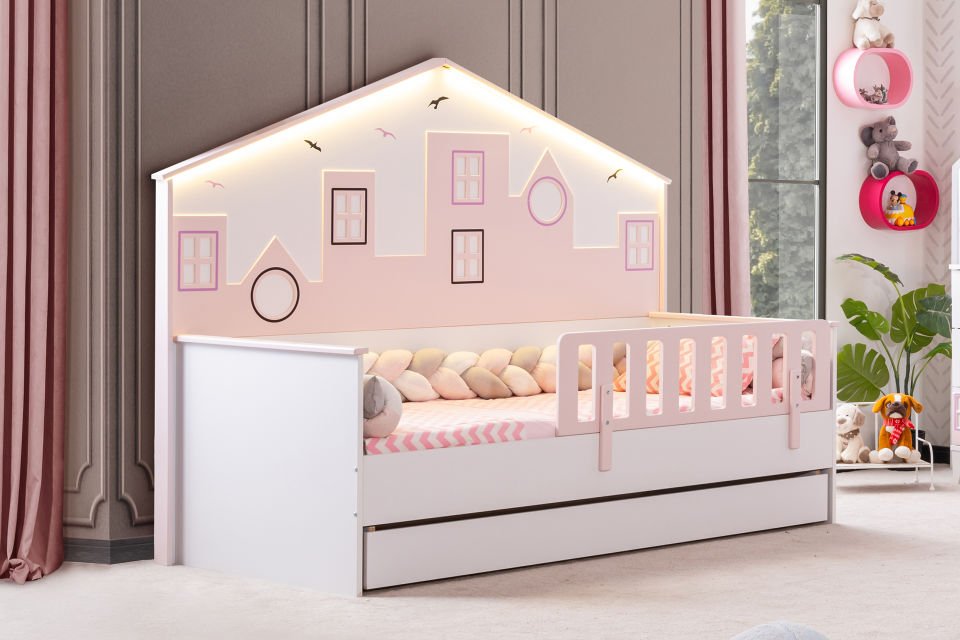 City Yavrulu Montessori Çocuk Odası Takımı - Pembe