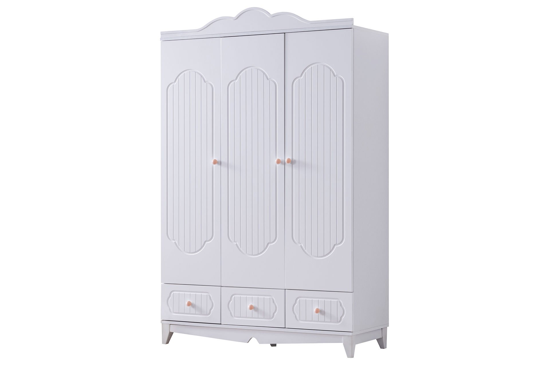 Flower 3 Kapaklı Dolap - Pembe