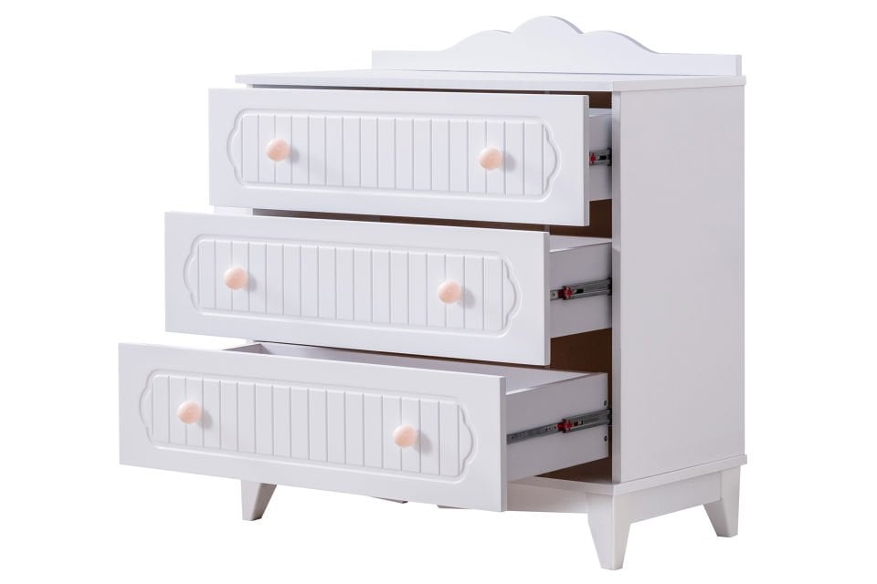 Flower Şifonyer - Pembe