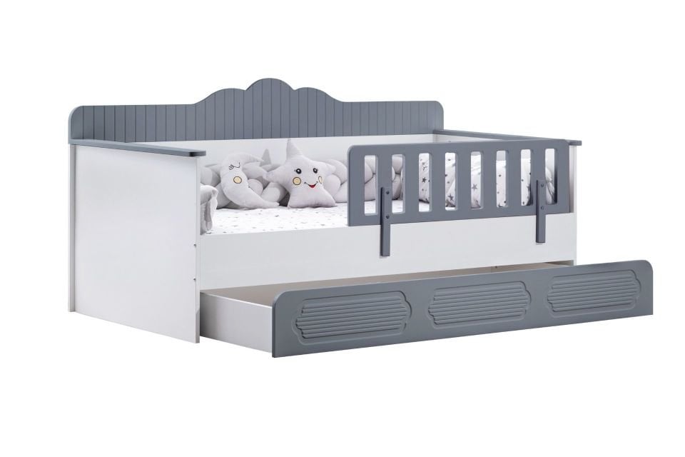 Flower Yavrulu Montessori Karyola - Gri