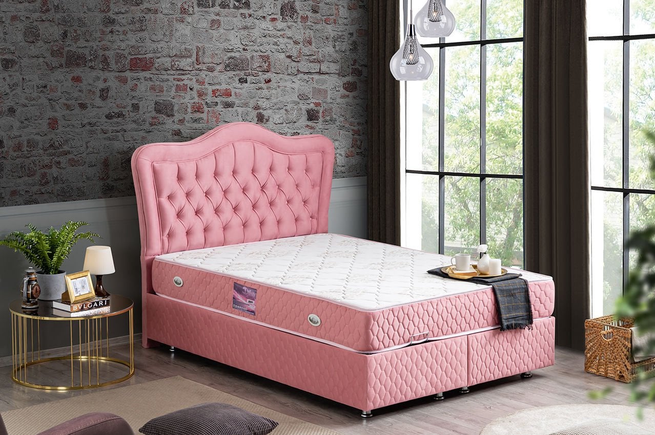 Camelli Baza Başlık Deluxe Yatak Seti 180 x 200 - Pembe