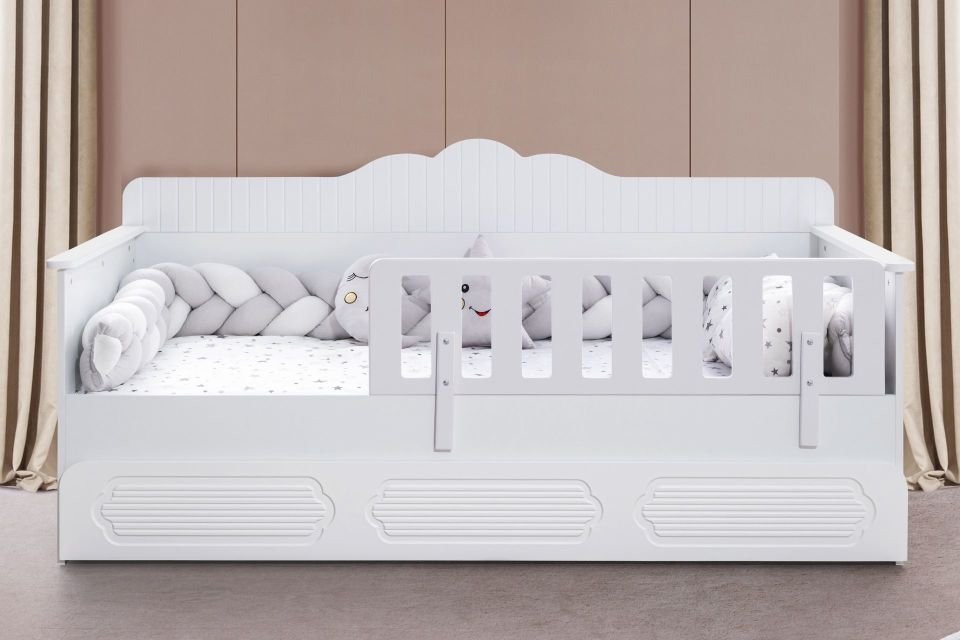 Flower Yavrulu Montessori Karyola - Beyaz