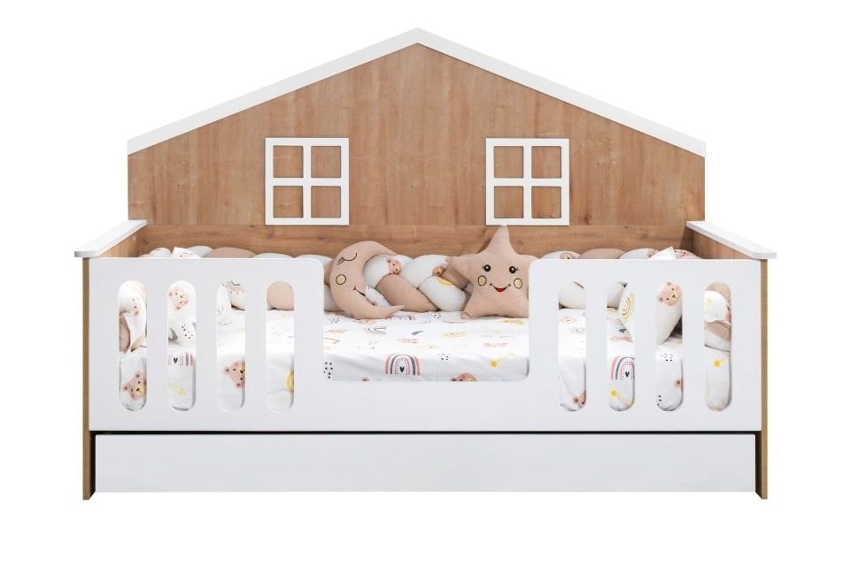 Bello Yavrulu Montessori Karyola - Ceviz