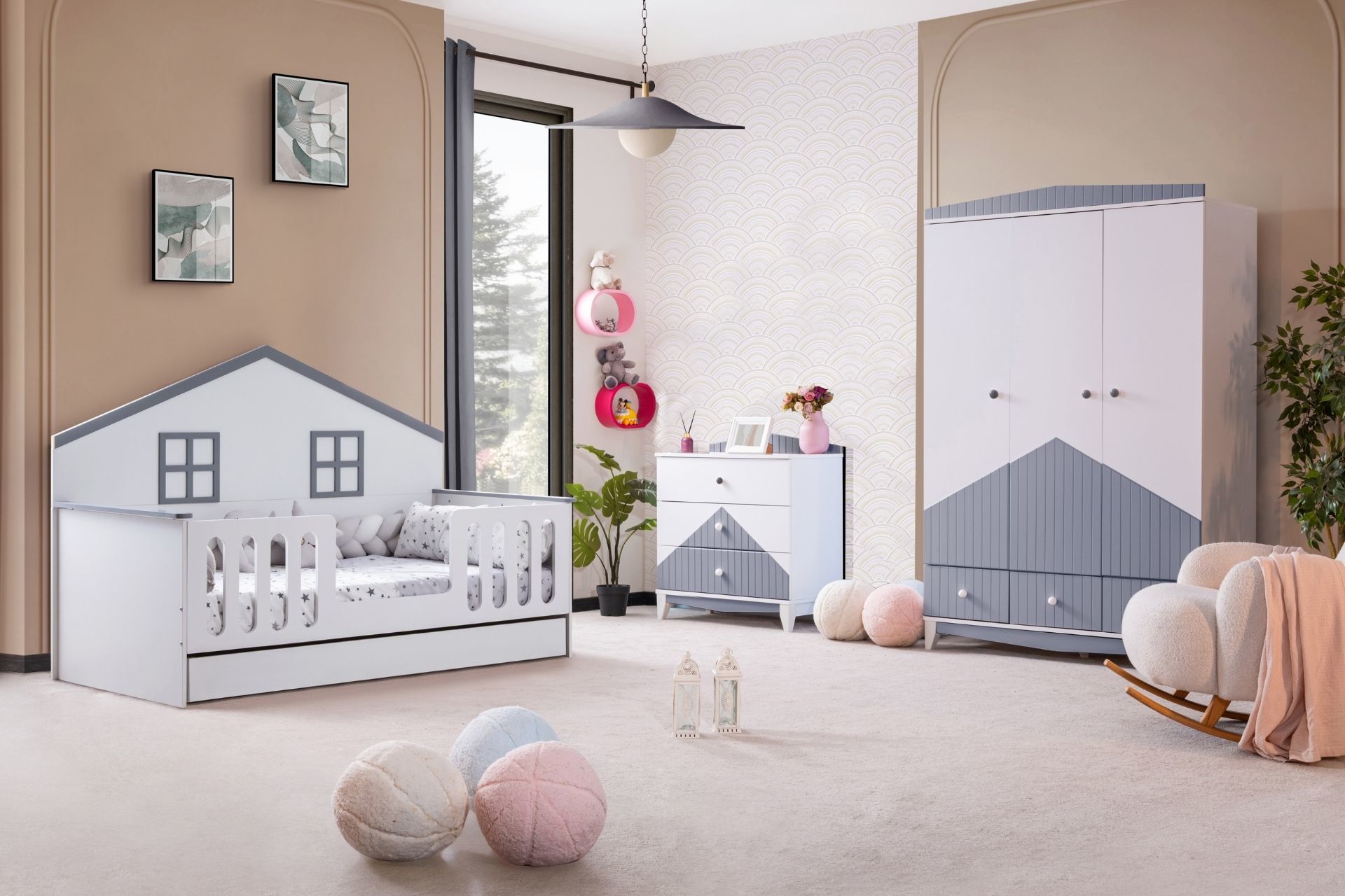 Bello Çocuk Odası Takımı - Gri