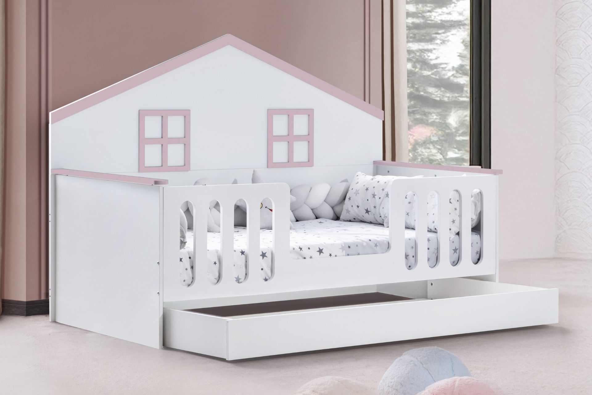 Bello Yavrulu Montessori Karyola - Pembe