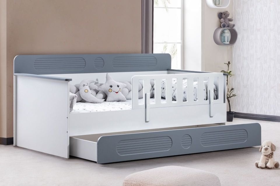 Flora Yavrulu Montessori Karyola - Gri