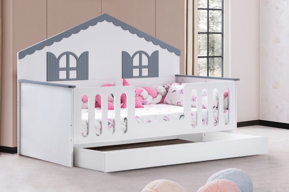 Poli Yavrulu Montessori Karyola - Gri