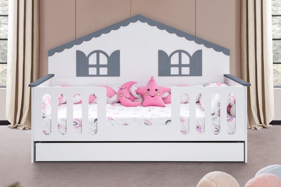 Poli Yavrulu Montessori Karyola - Gri