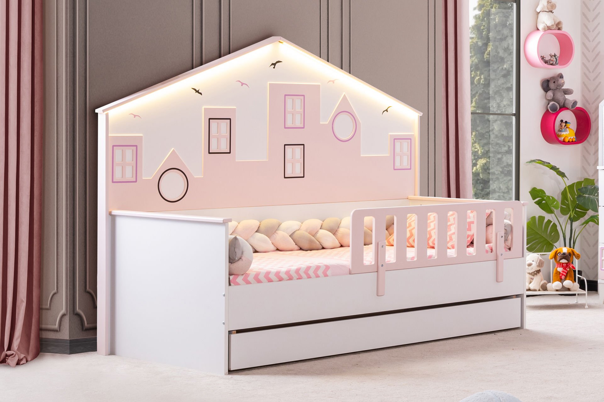 City Yavrulu Montessori Yatak - Pembe