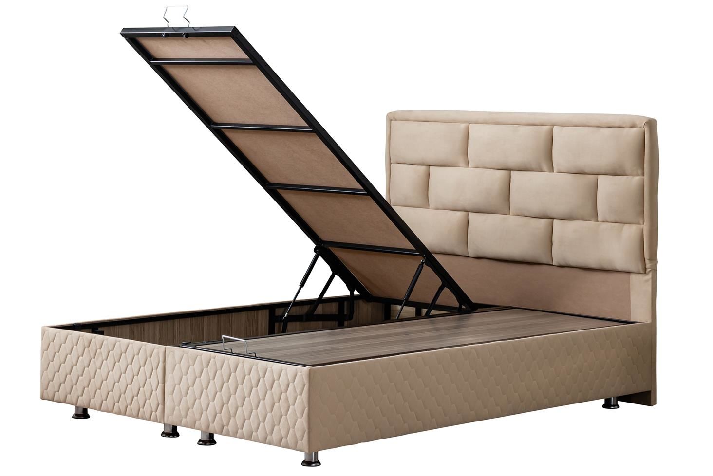 Diego Baza Başlık Seti 160 x 200 - Bej