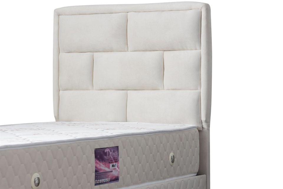 Diego Baza Başlık Deluxe Yatak Seti 100 x 200 - Krem