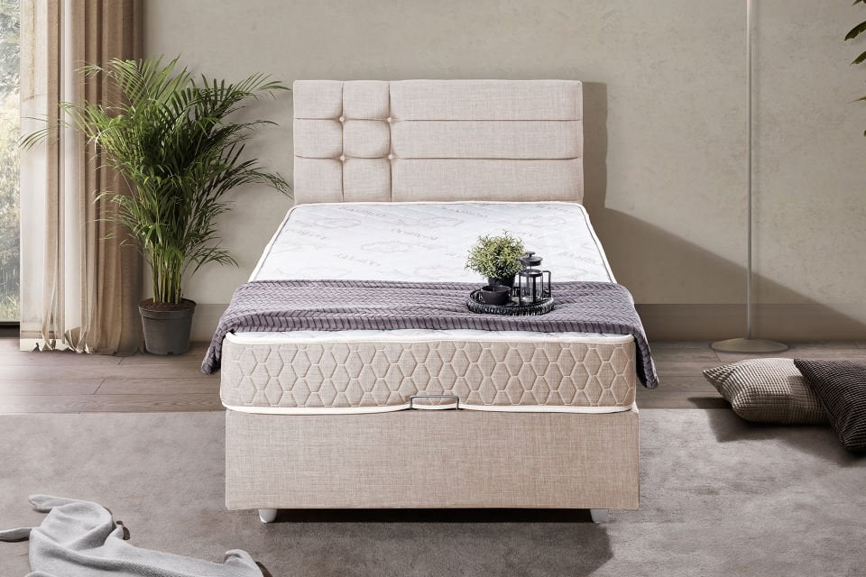 Viyana Baza Başlık Comfort Yatak Seti 100 x 200 - Krem
