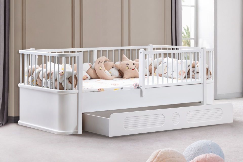 Antalya Yavrulu Montessori Karyola - Beyaz