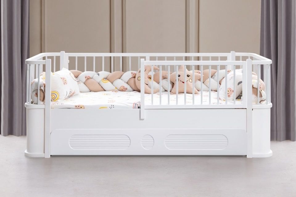 Antalya Yavrulu Montessori Karyola - Beyaz