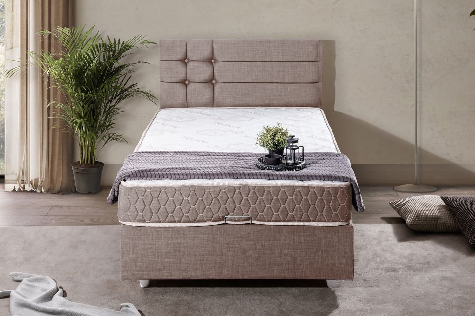 Viyana Baza Başlık Comfort Yatak Seti 90 x 190 - Kahve