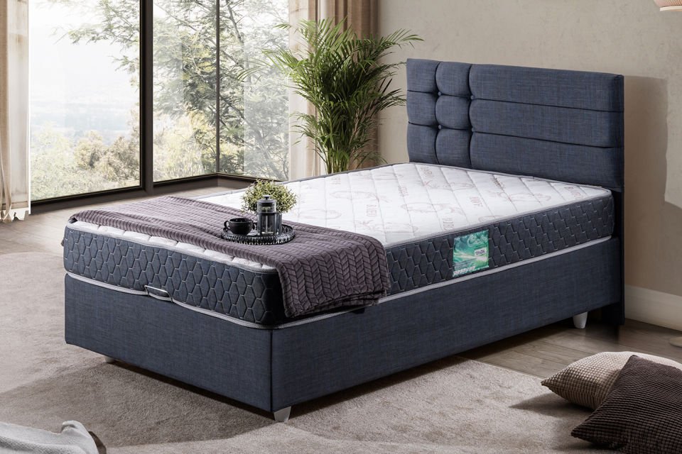 Viyana Baza Başlık Comfort Yatak Seti 90 x 190 - Lacivert