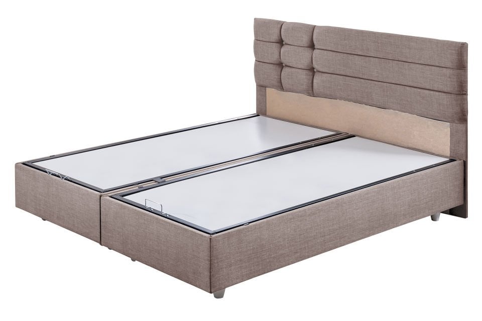 Viyana Çift Kişilik Baza Başlık Letto Yatak Seti 150 x 200 - Kahve