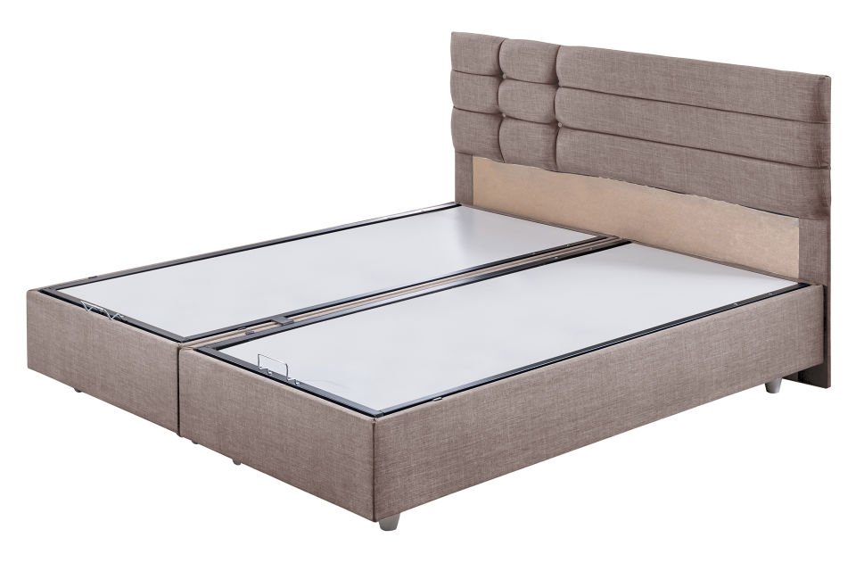 Viyana Çift Kişilik Baza Başlık Letto Yatak Seti 180 x 200 - Kahve