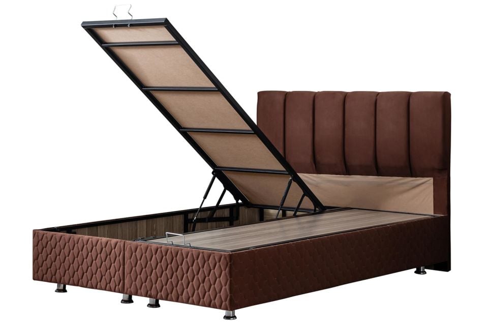 Tetra Baza Başlık Seti 180 x 200 - Koyu Kahve