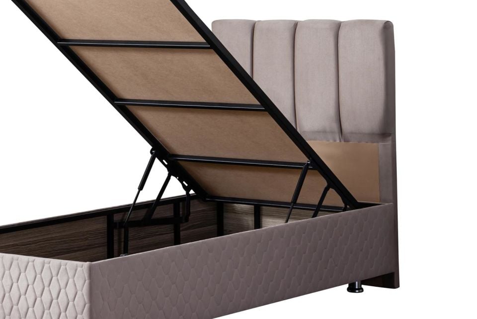 Tetra Baza Başlık Deluxe Yatak Seti 90 x 190 - Gri