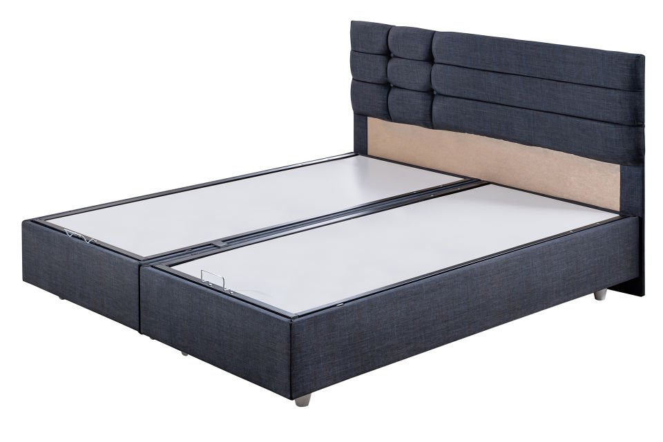 Viyana Çift Kişilik Baza Başlık Letto Yatak Seti 160 x 200 - Lacivert