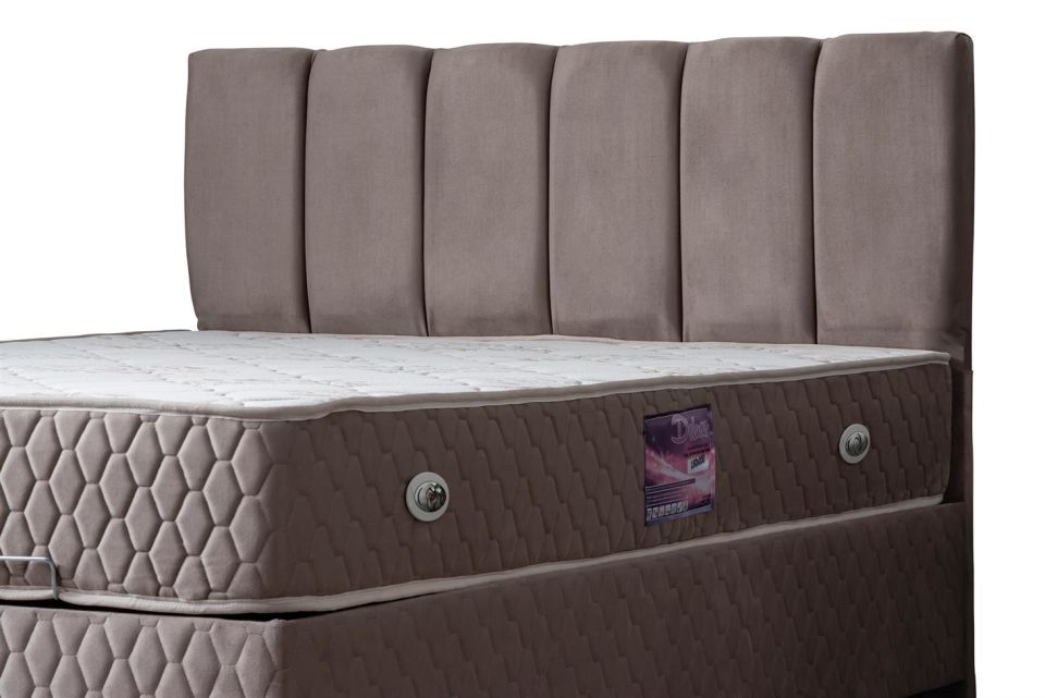 Tetra Baza Başlık Deluxe Yatak Seti 140 x 190 - Gri