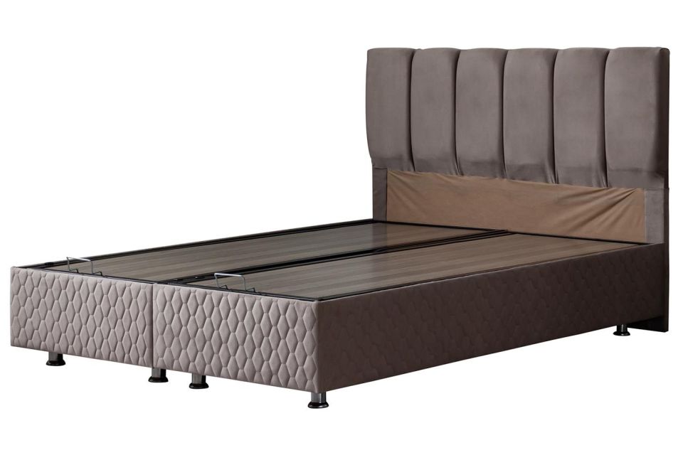 Tetra Baza Başlık Deluxe Yatak Seti 140 x 190 - Gri