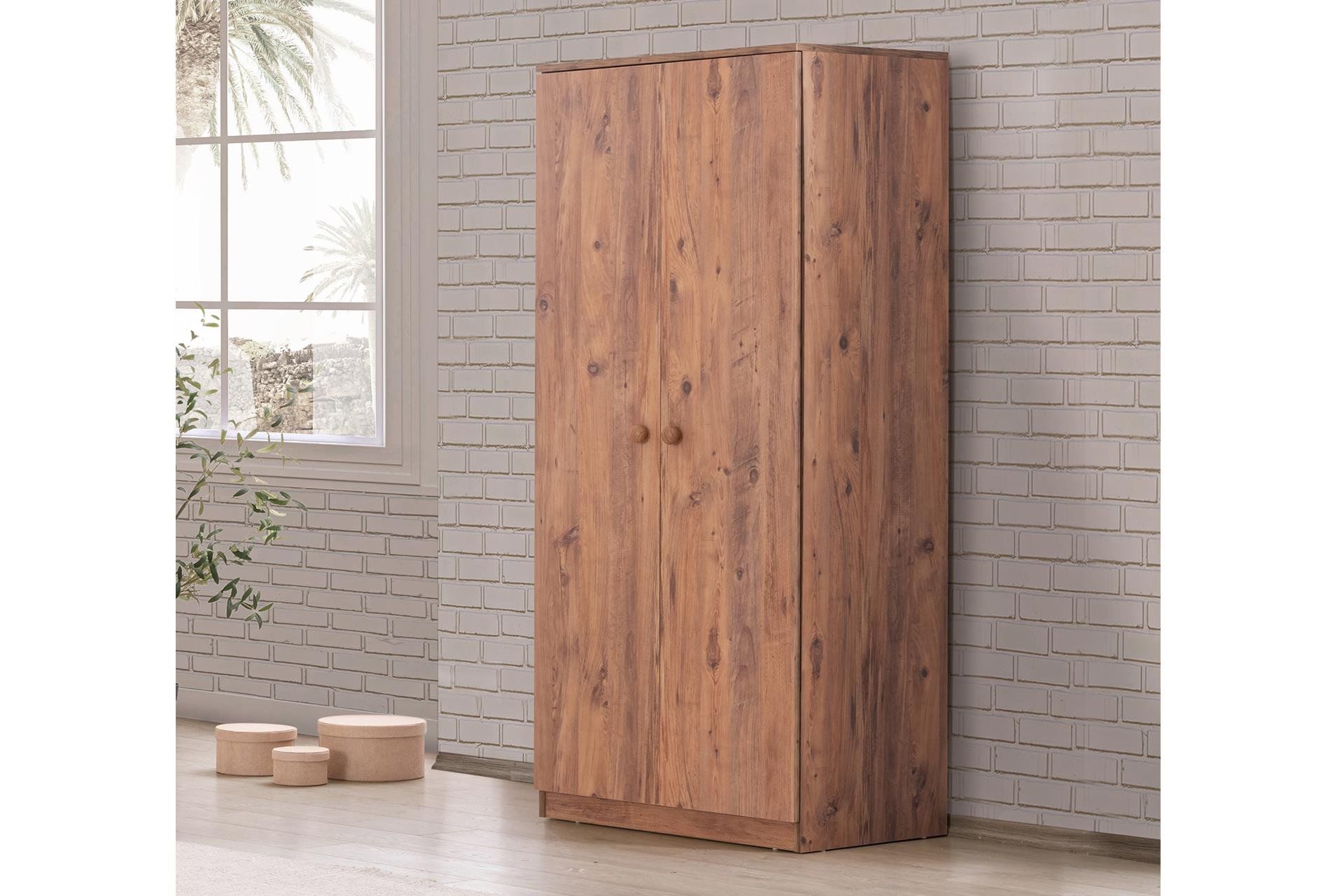 Asya 2 Kapaklı Dolap - Ceviz