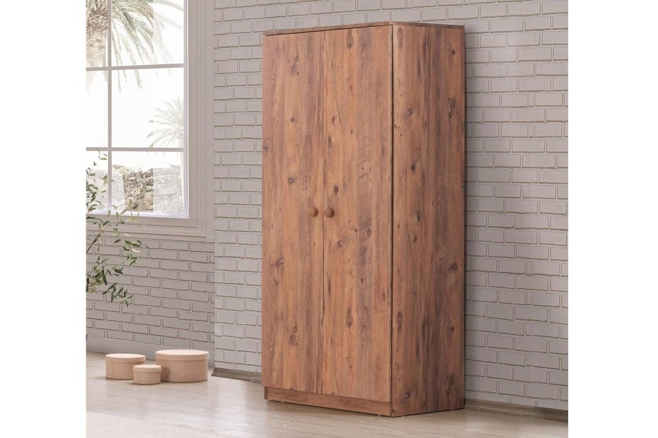 Asya 2 Kapaklı Dolap - Ceviz