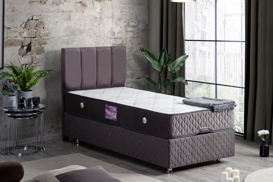 Tetra Baza Başlık Deluxe Yatak Seti 90 x 200 - Antrasit