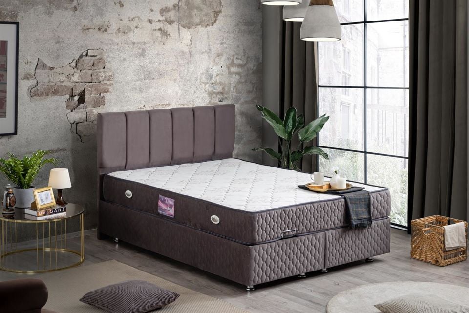 Tetra Baza Başlık Deluxe Yatak Seti 160 x 200 - Antrasit