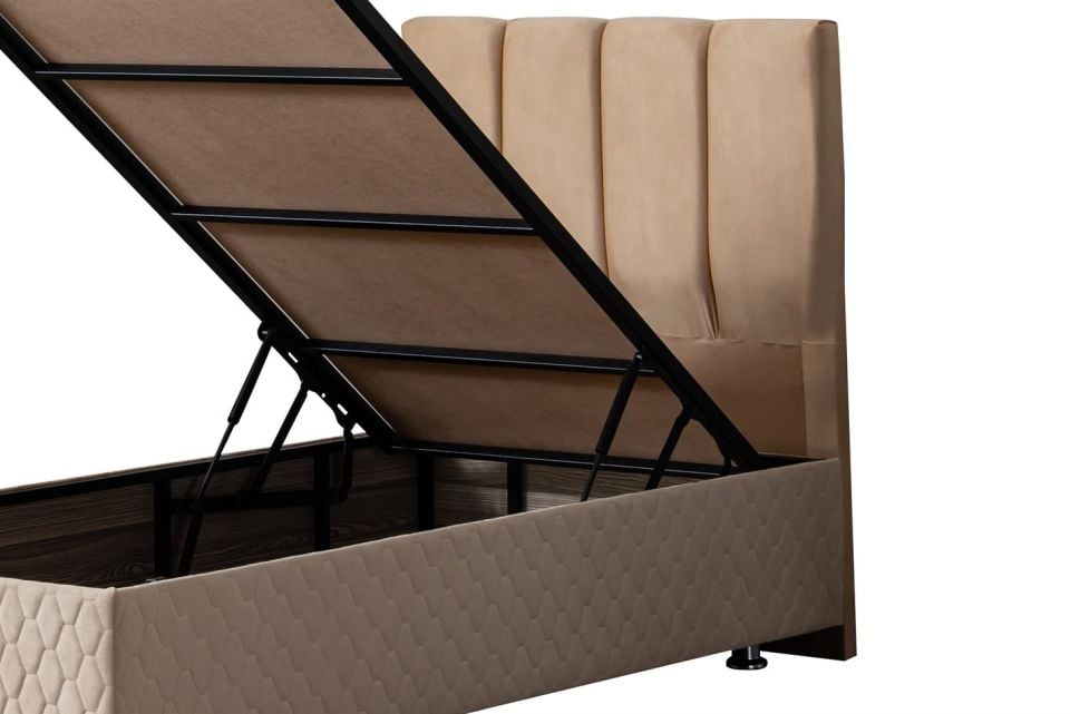 Tetra Baza Başlık Deluxe Yatak Seti 90 x 200 - Bej