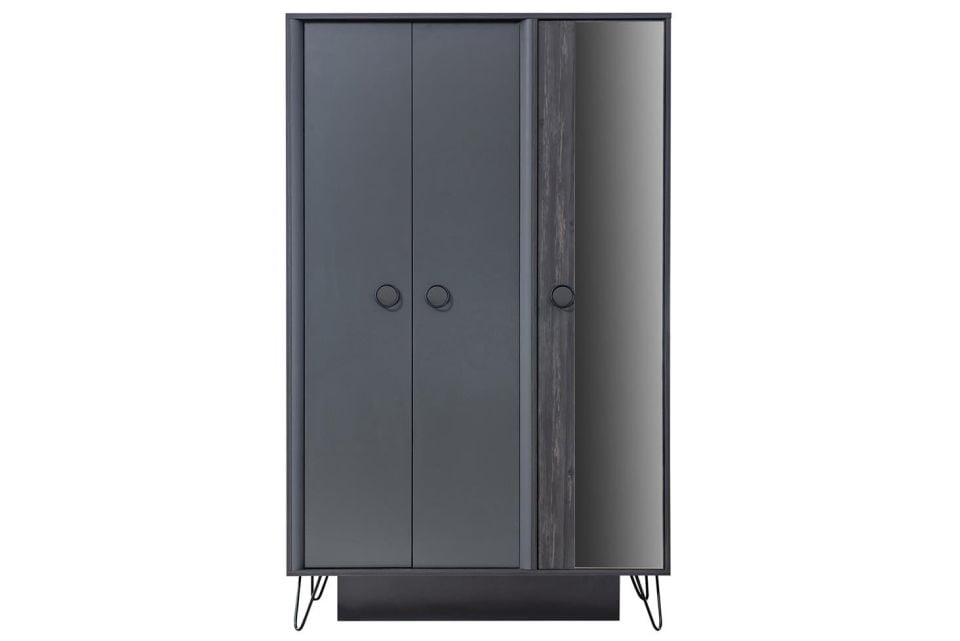 Black 3 Kapaklı Aynalı Dolap