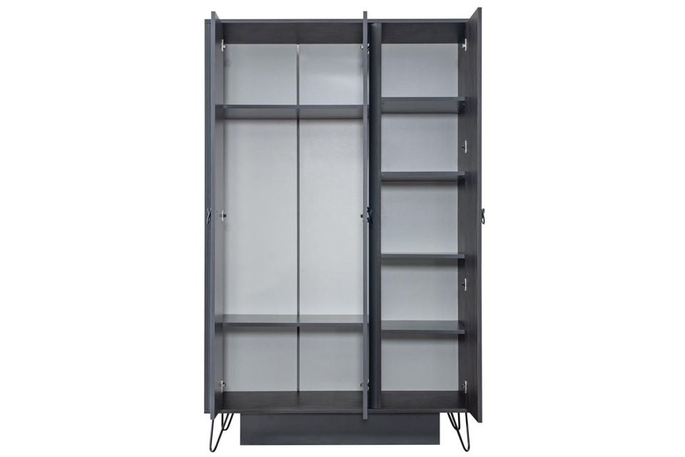 Black 3 Kapaklı Aynalı Dolap