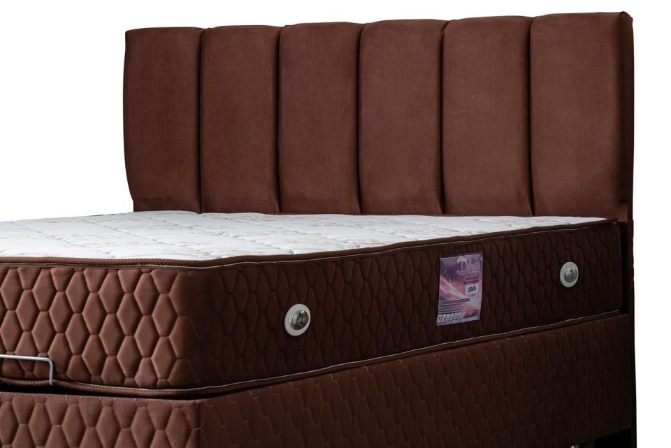 Tetra Baza Başlık Deluxe Yatak Seti 140 x 190 - Koyu Kahve