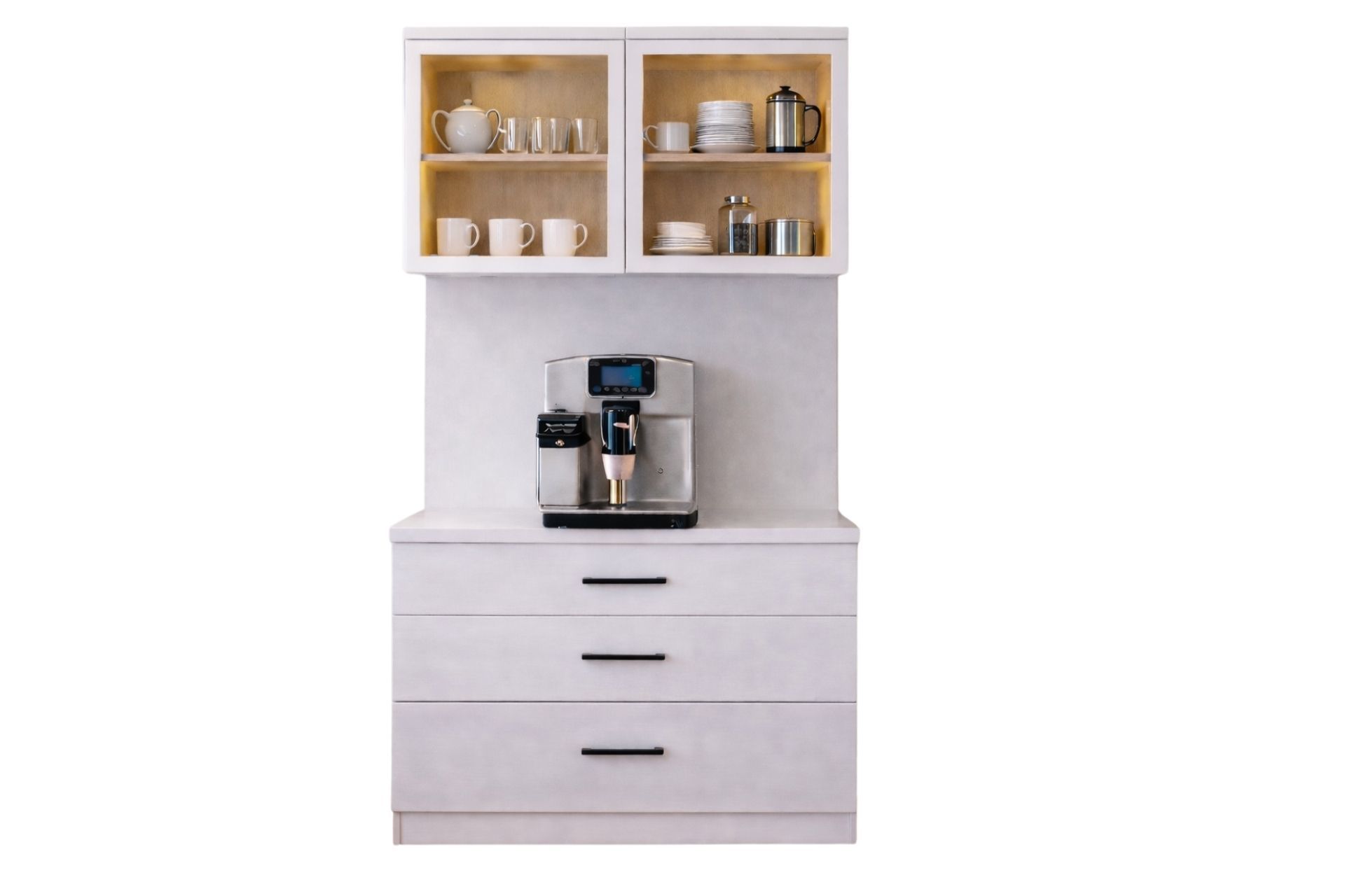 Liveo Kahve Köşesi, Çok Amaçlı Çekmeceli Camlı Kahve Ünitesi