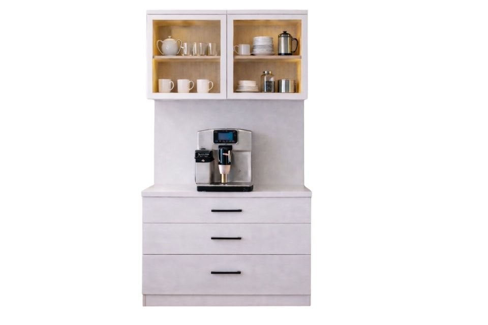 Liveo Kahve Köşesi, Çok Amaçlı Çekmeceli Camlı Kahve Ünitesi