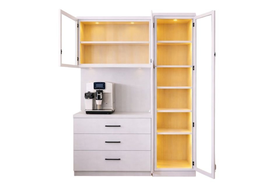 Liveo Kahve Köşesi + Çok Amaçlı Raflı Tek Kapaklı Dolap