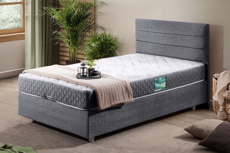 Sofia Baza Başlık Comfort Yatak Seti 90 x 200 - Gri