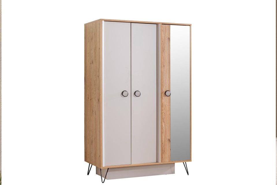 Dolunay 3 Kapaklı Aynalı Dolap