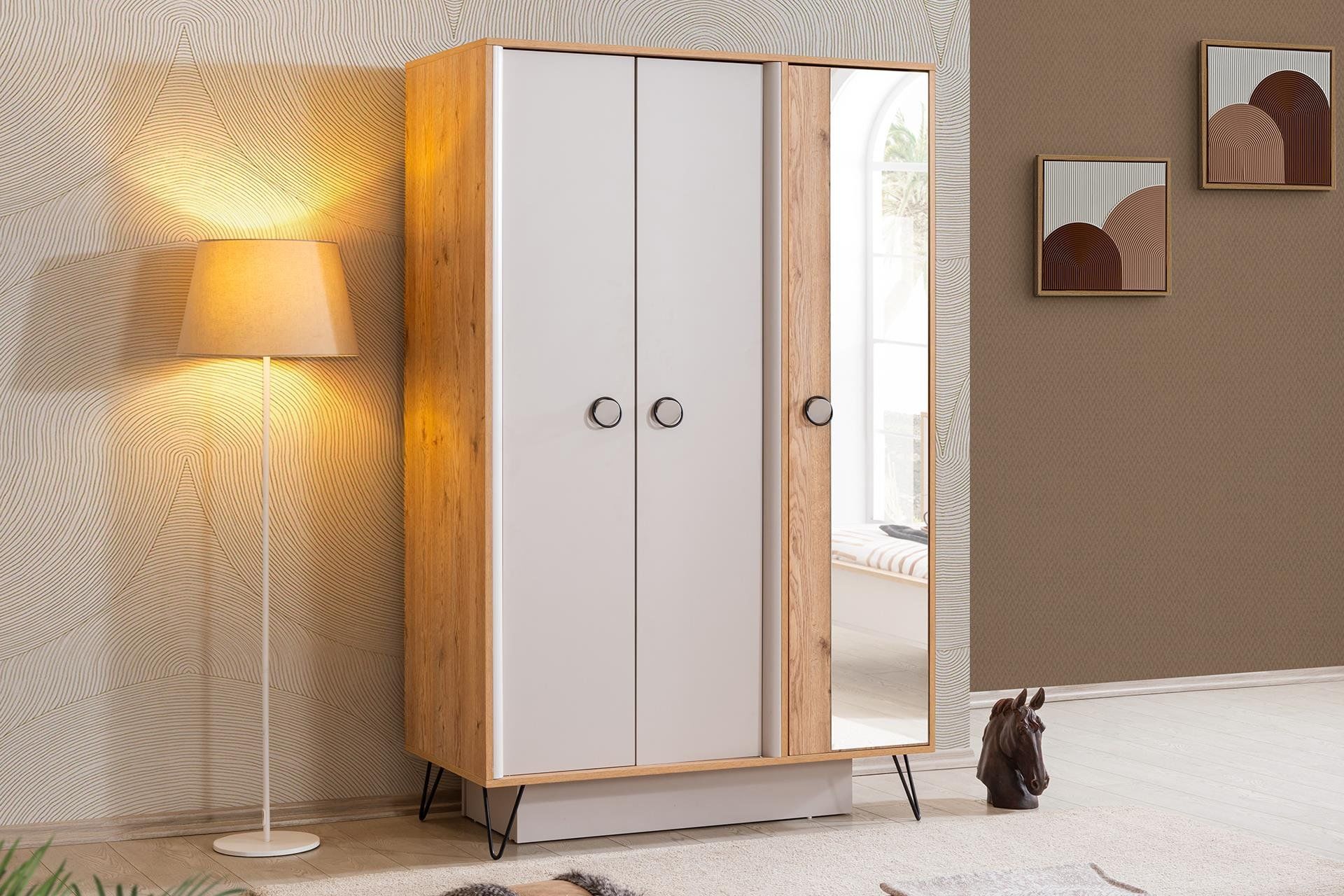 Dolunay 3 Kapaklı Aynalı Dolap