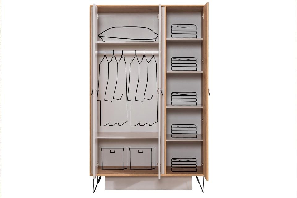 Dolunay 3 Kapaklı Aynalı Dolap