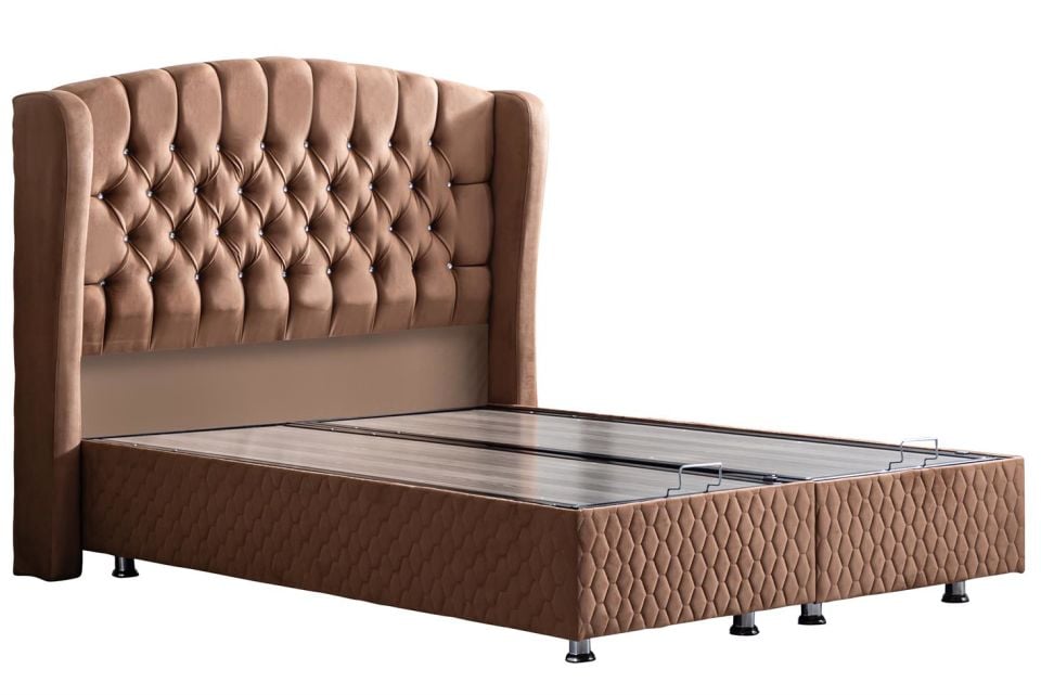 Nice Baza Başlık Seti 180 x 200 - Açık Kahve
