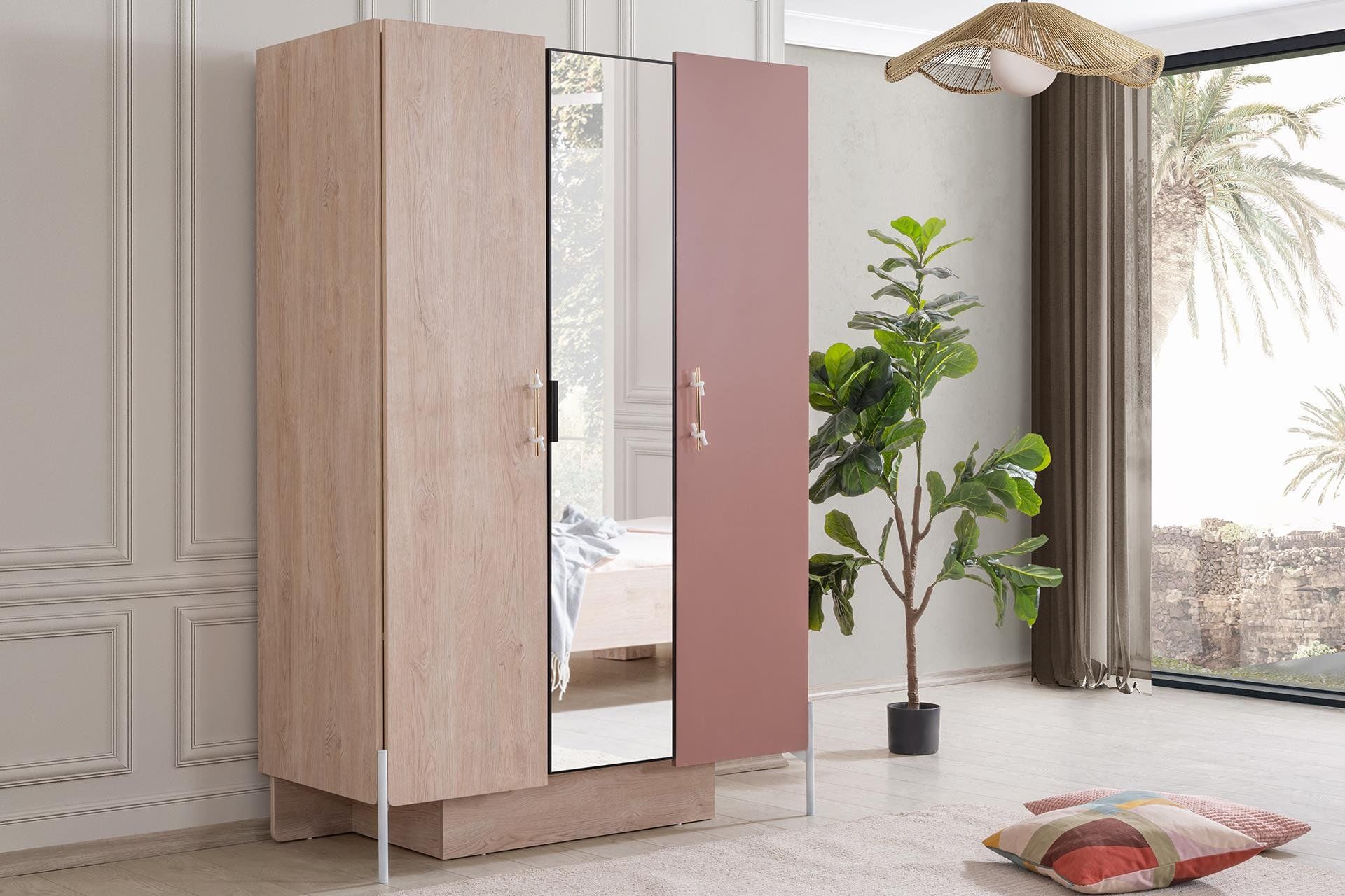 Rosetta Ledli 3 Kapaklı Dolap