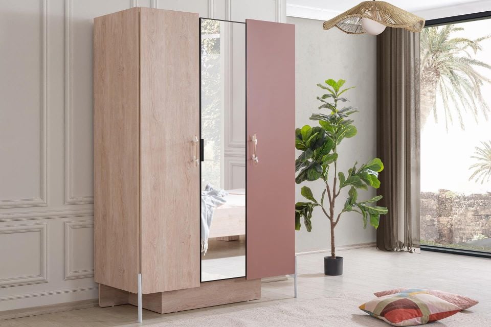 Rosetta Ledli 3 Kapaklı Dolap