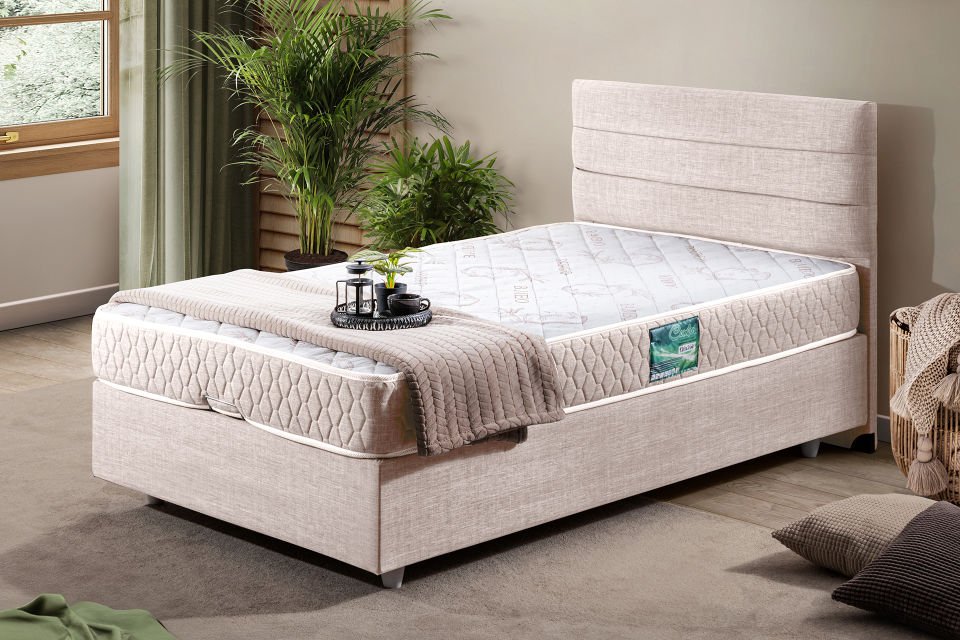 Sofia Baza Başlık Comfort Yatak Seti 100 x 200 - Krem