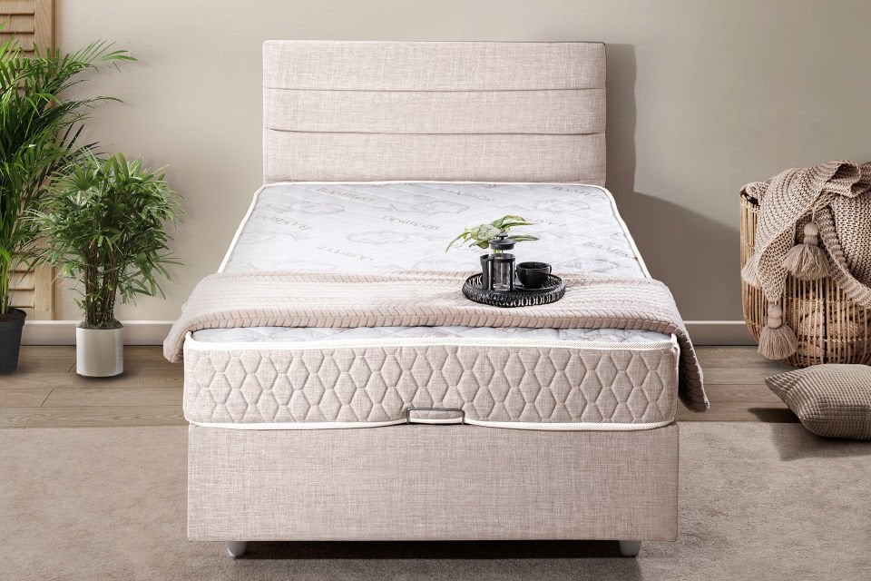 Sofia Baza Başlık Comfort Yatak Seti 100 x 200 - Krem