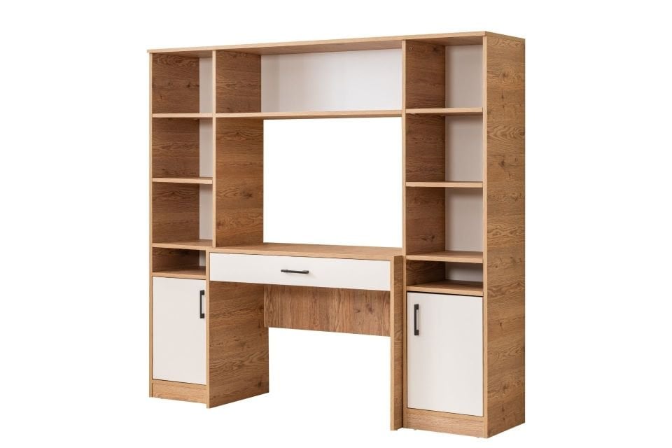 Deka Kitaplıklı Çalışma Masası - Ceviz