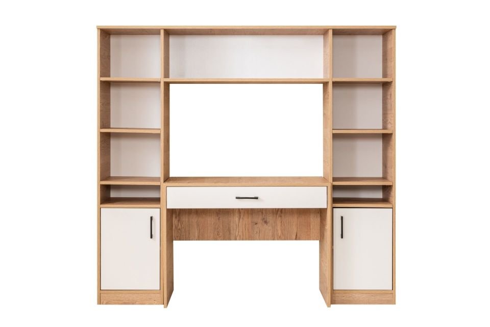 Deka Kitaplıklı Çalışma Masası - Ceviz